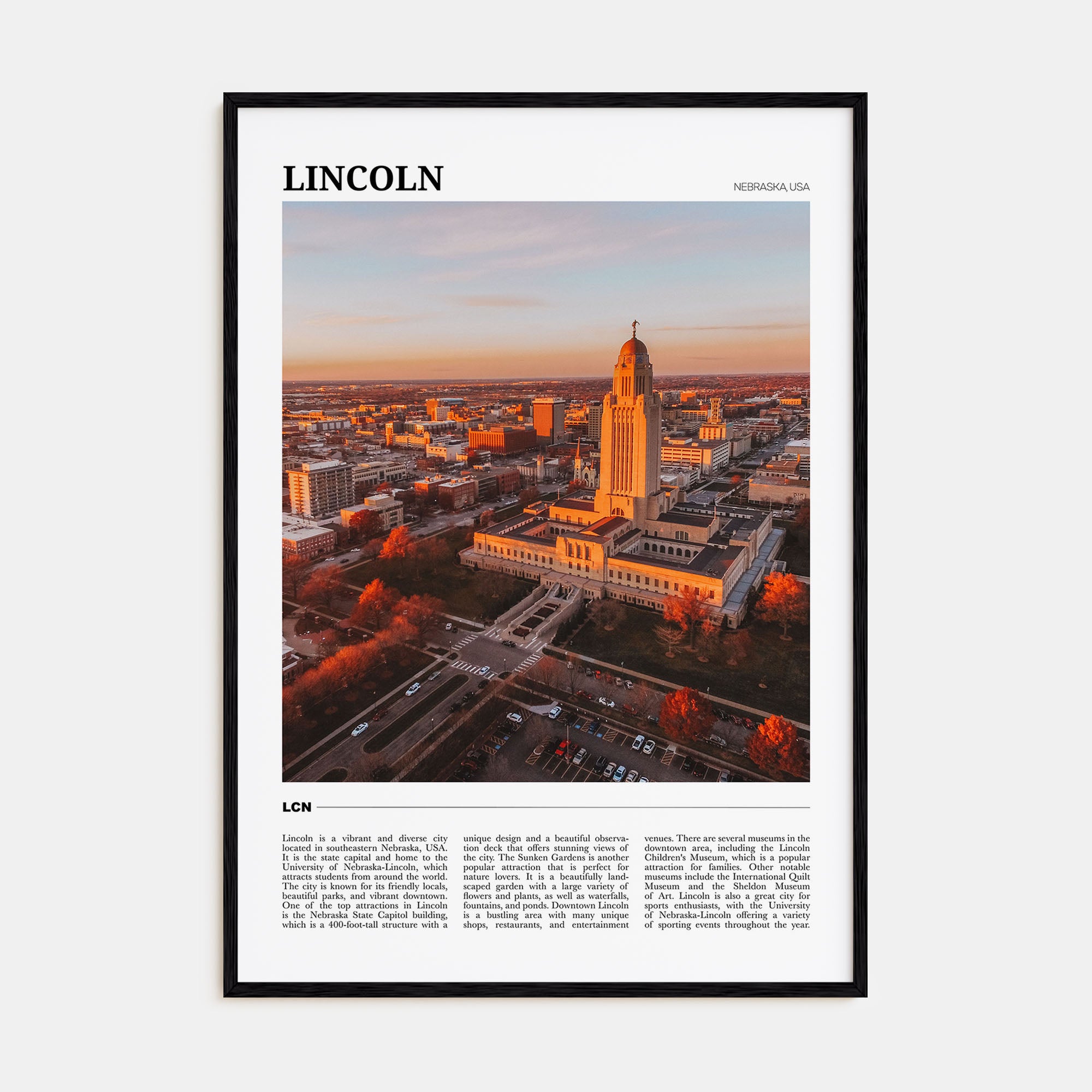 Lincoln Travel Color Poster