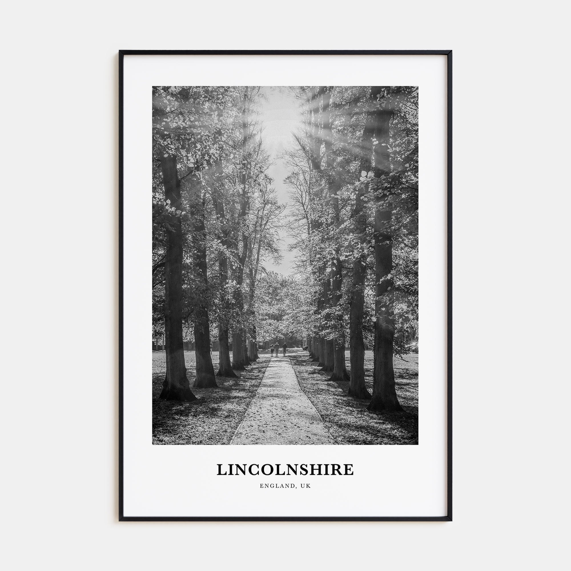 Lincolnshire Portrait B&W Poster