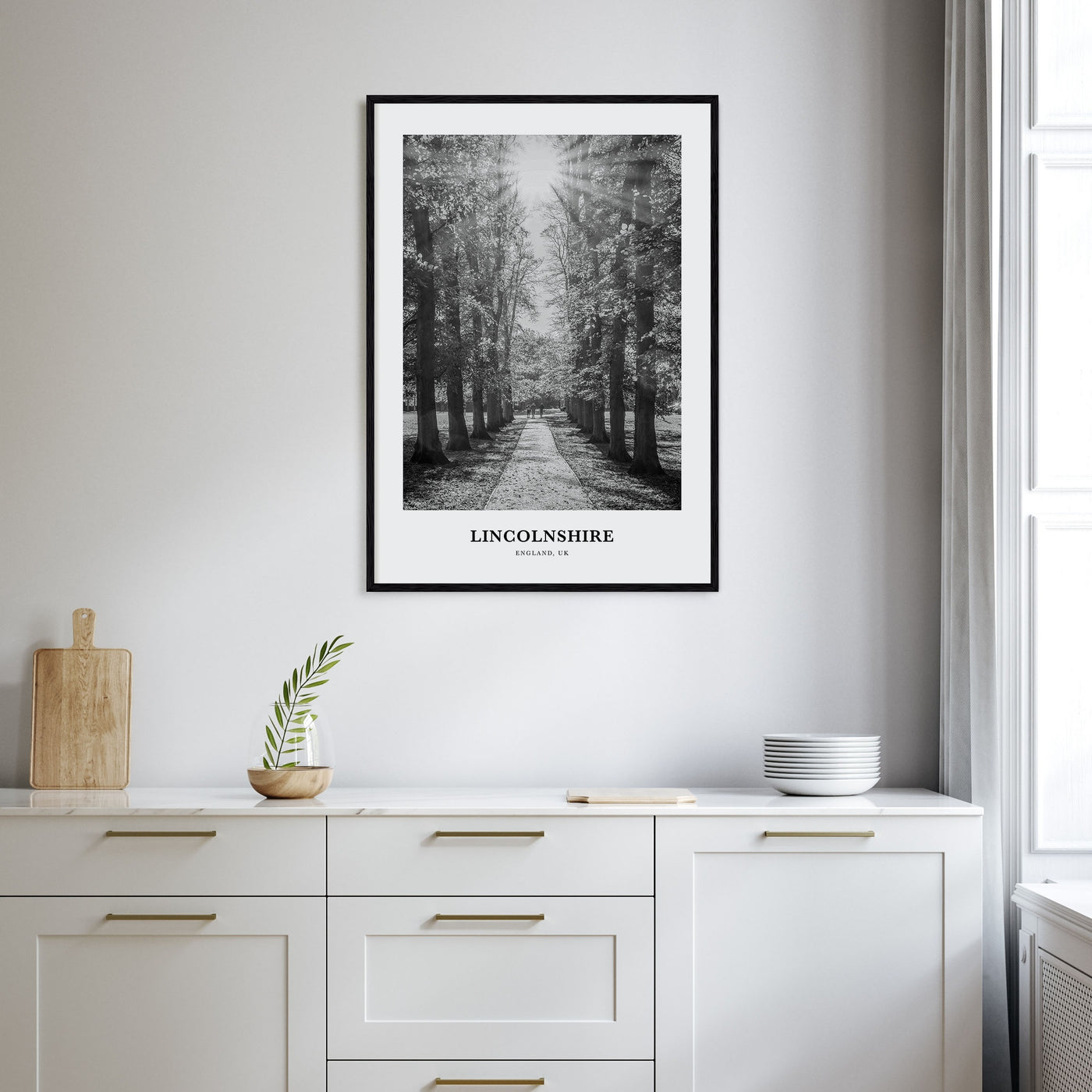 Lincolnshire Portrait B&W Poster