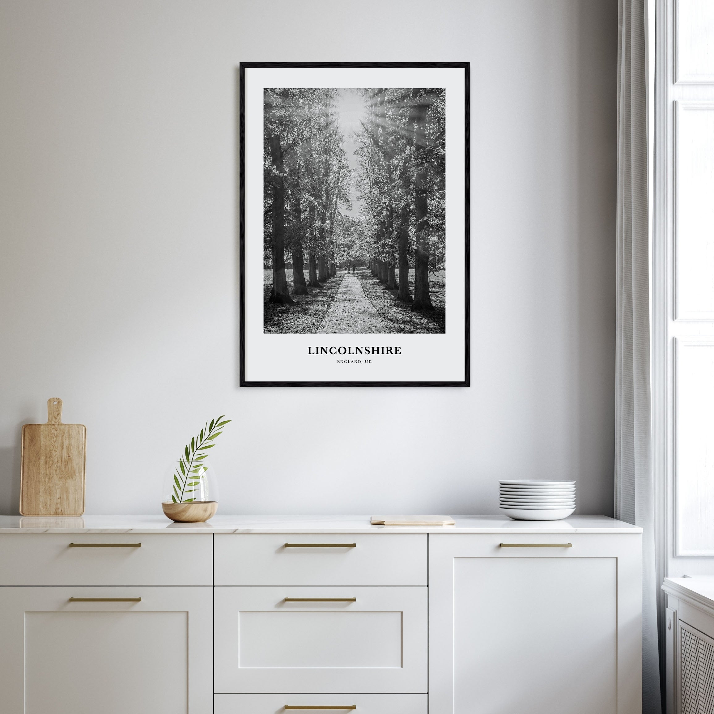 Lincolnshire Portrait B&W Poster