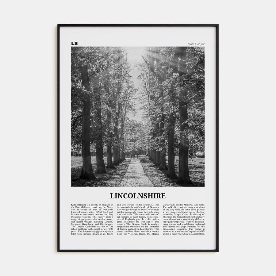 Lincolnshire Travel B&W Poster