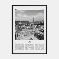 Linz Travel B&W Poster