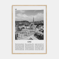 Linz Travel B&W Poster