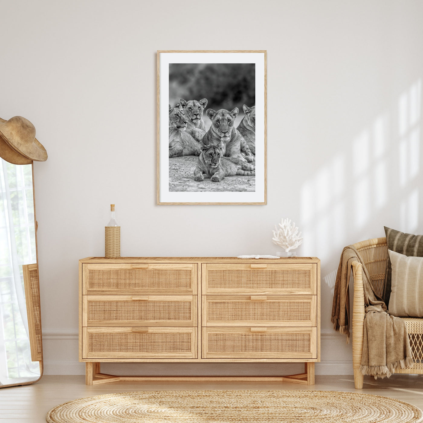 Lion Photo B&W No 3 Poster