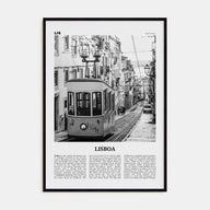 Lisboa Travel B&W Poster