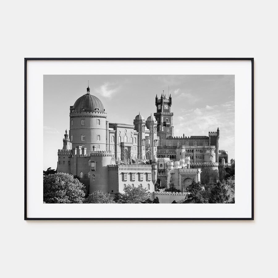 Lisbon Landscape B&W Poster