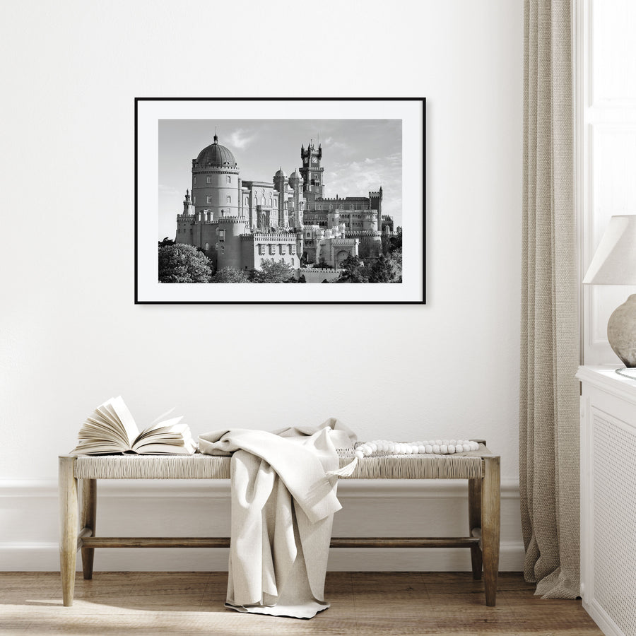 Lisbon Landscape B&W Poster