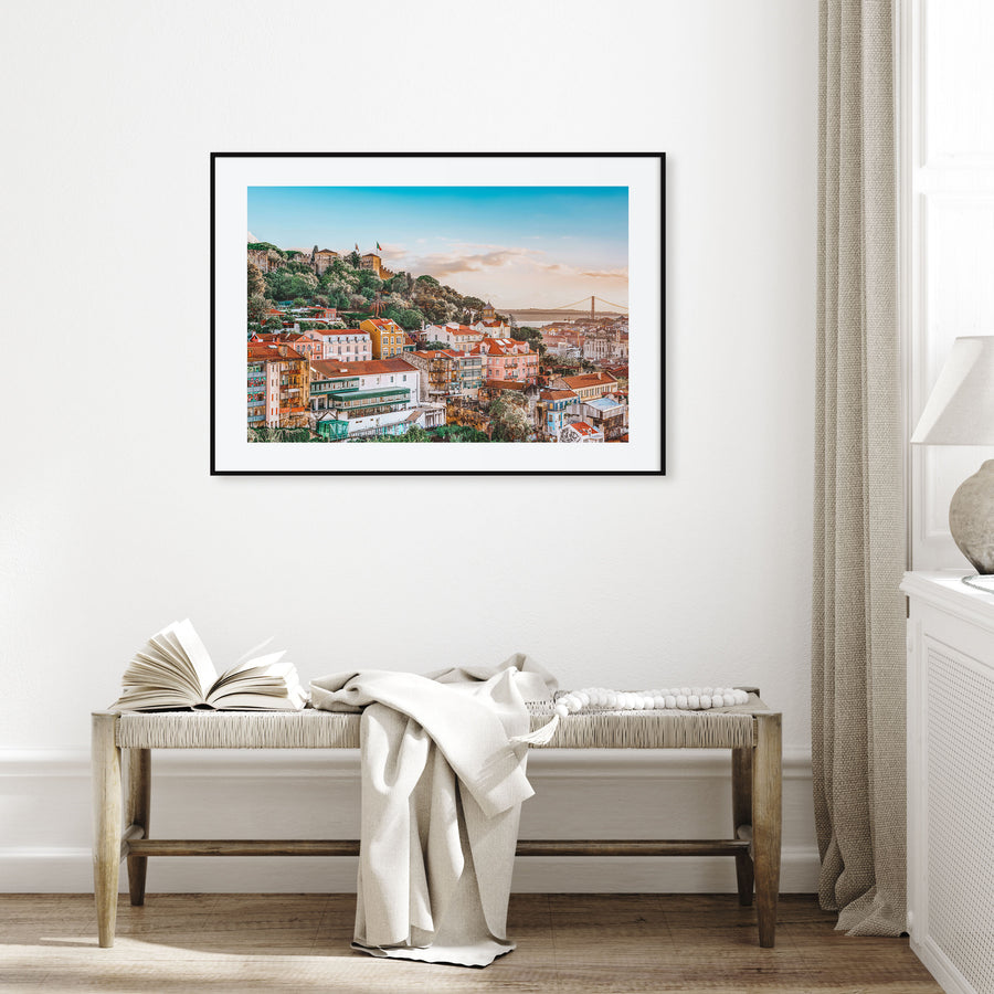 Lisbon Landscape Color Poster