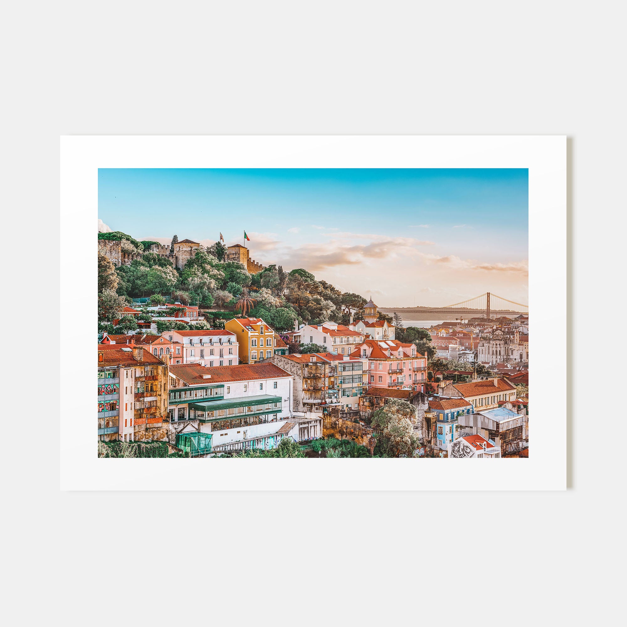 Lisbon Landscape Color Poster