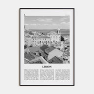 Lisbon Travel B&W No 2 Poster