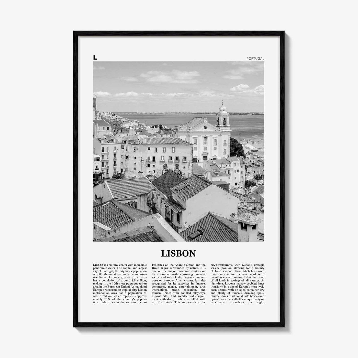 Lisbon Print Black and White No 2, Lisbon Wall Art, Lisbon Poster, Lisbon Photo, Lisbon Wall Decor, Portugal, Lisboa, Portuguesa, Europe
