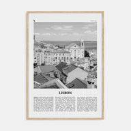 Lisbon Travel B&W No 2 Poster