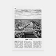 Lithuania Travel B&W Poster