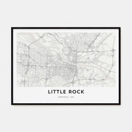 Little Rock Map Landscape Poster