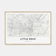 Little Rock Map Landscape Poster