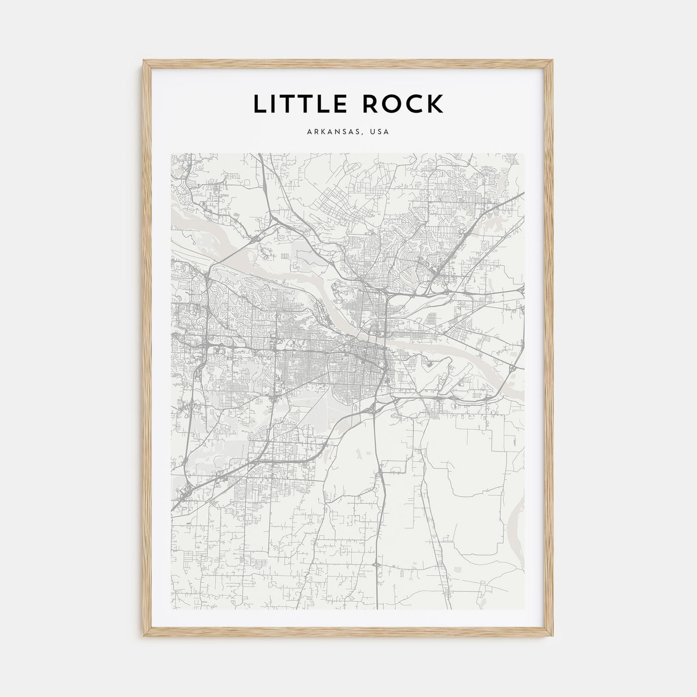 Little Rock Map Portrait Poster