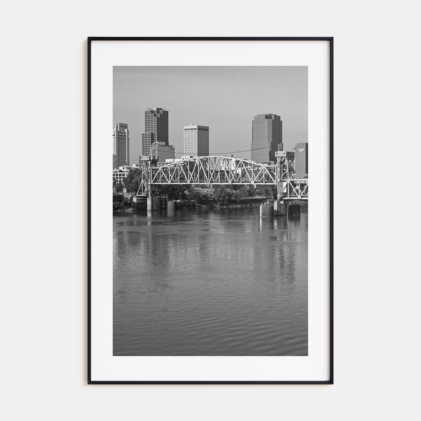 Little Rock Photo B&W Poster