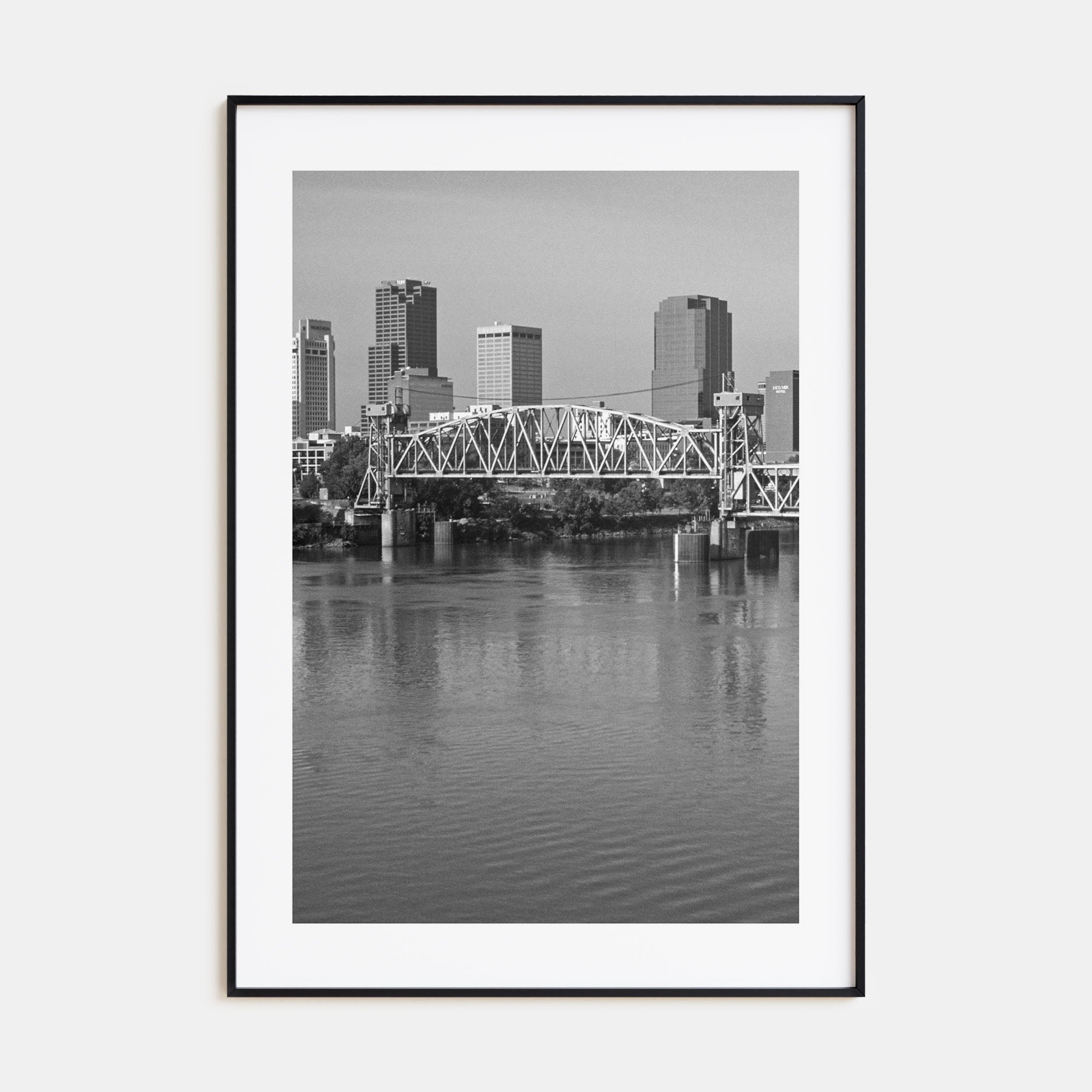 Little Rock Photo B&W Poster