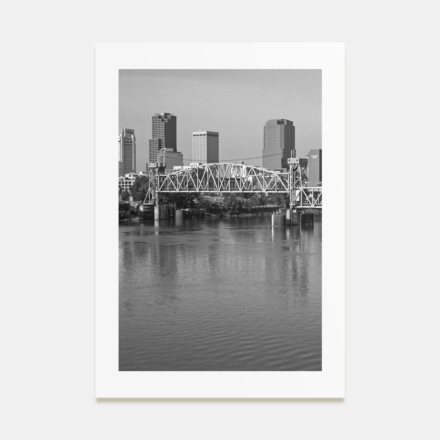 Little Rock Photo B&W Poster