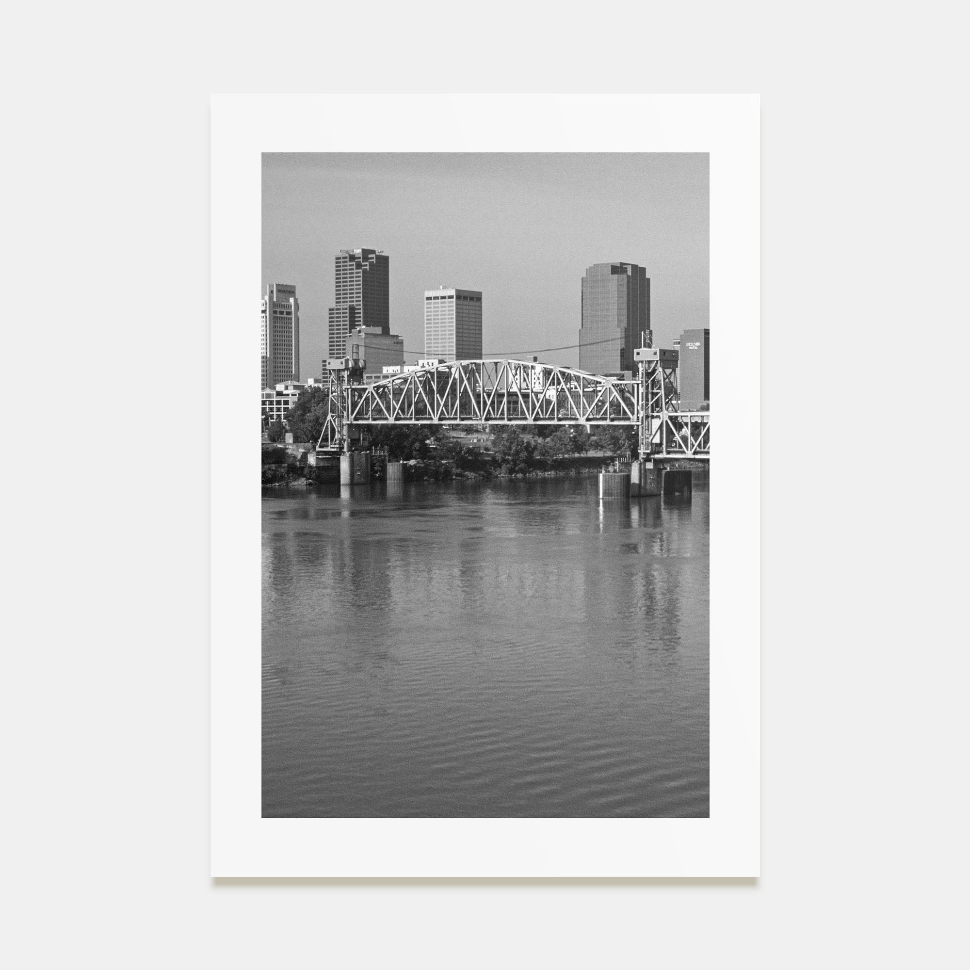 Little Rock Photo B&W Poster