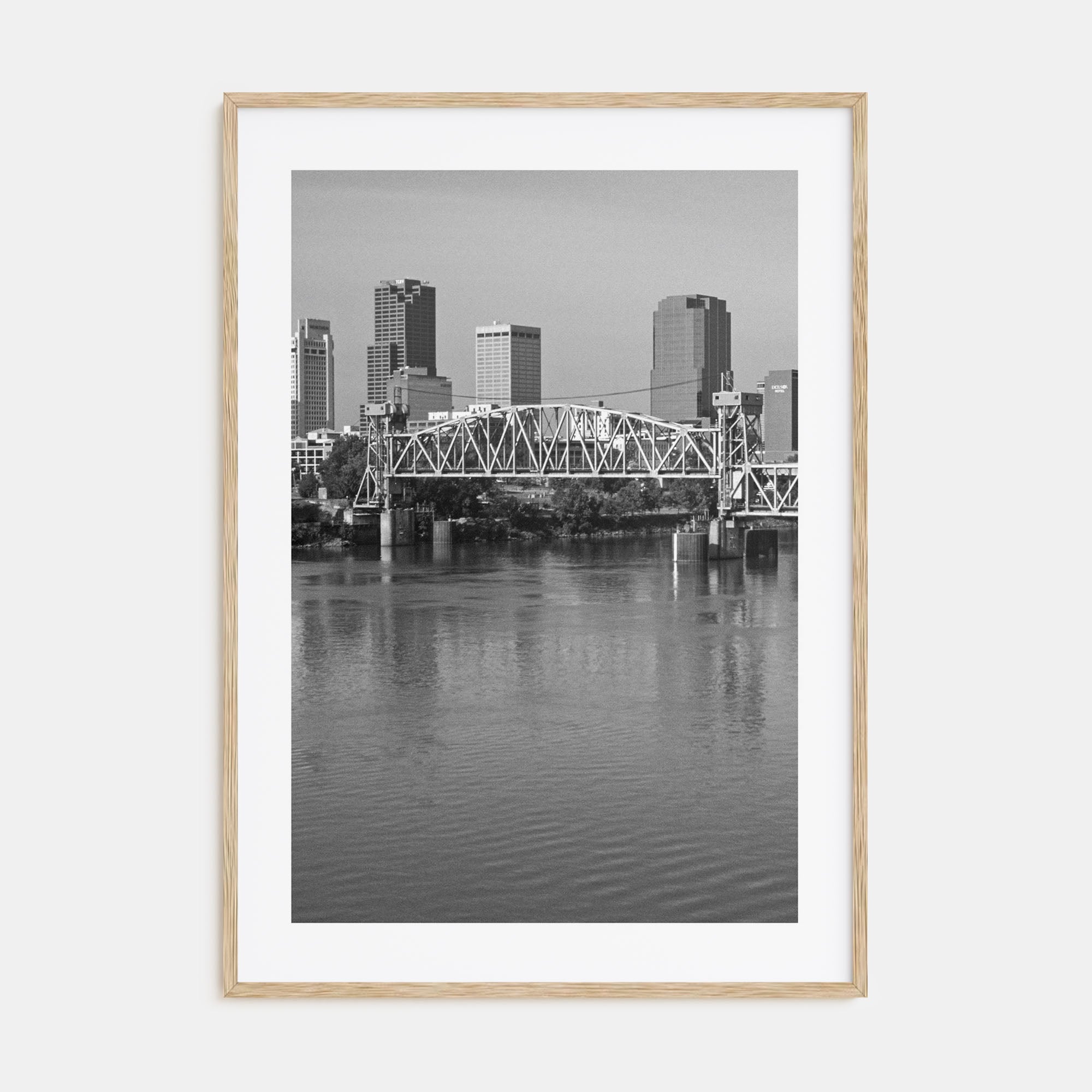 Little Rock Photo B&W Poster