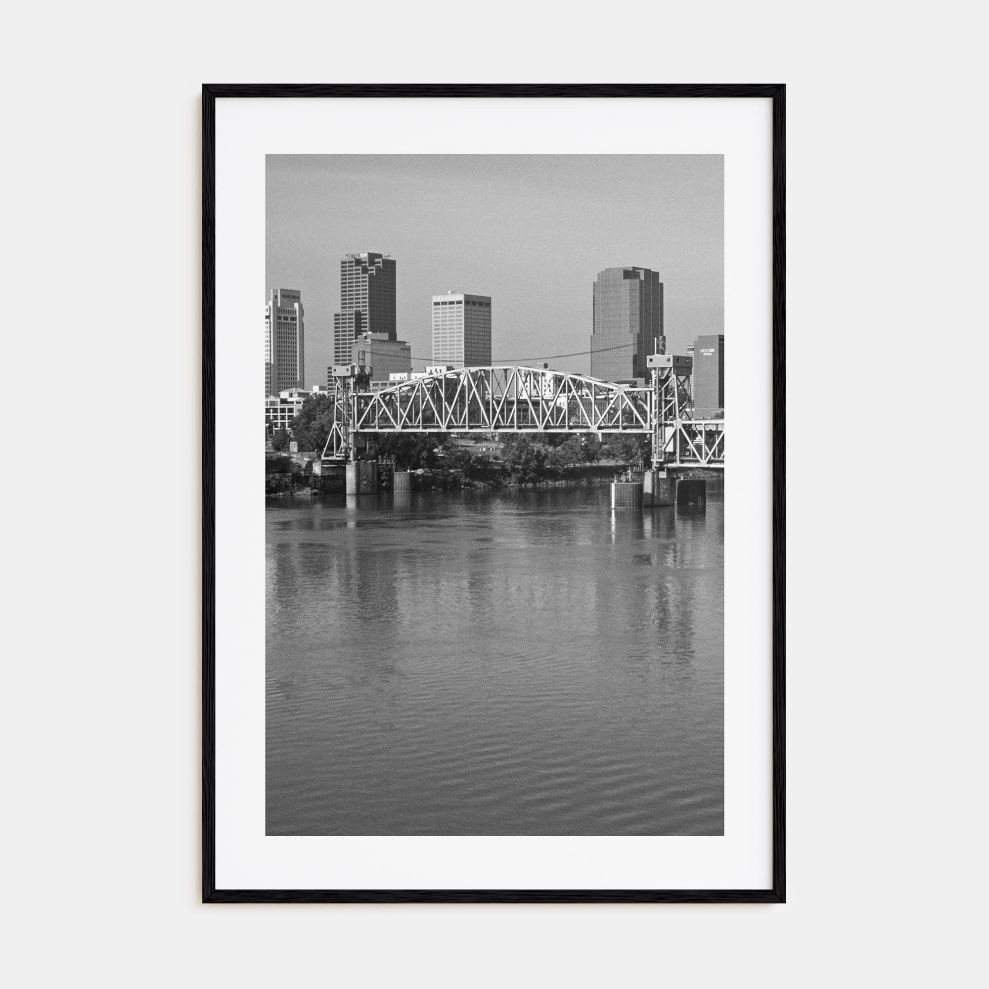 Little Rock Photo B&W Poster