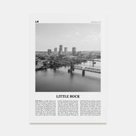 Little Rock Travel B&W Poster