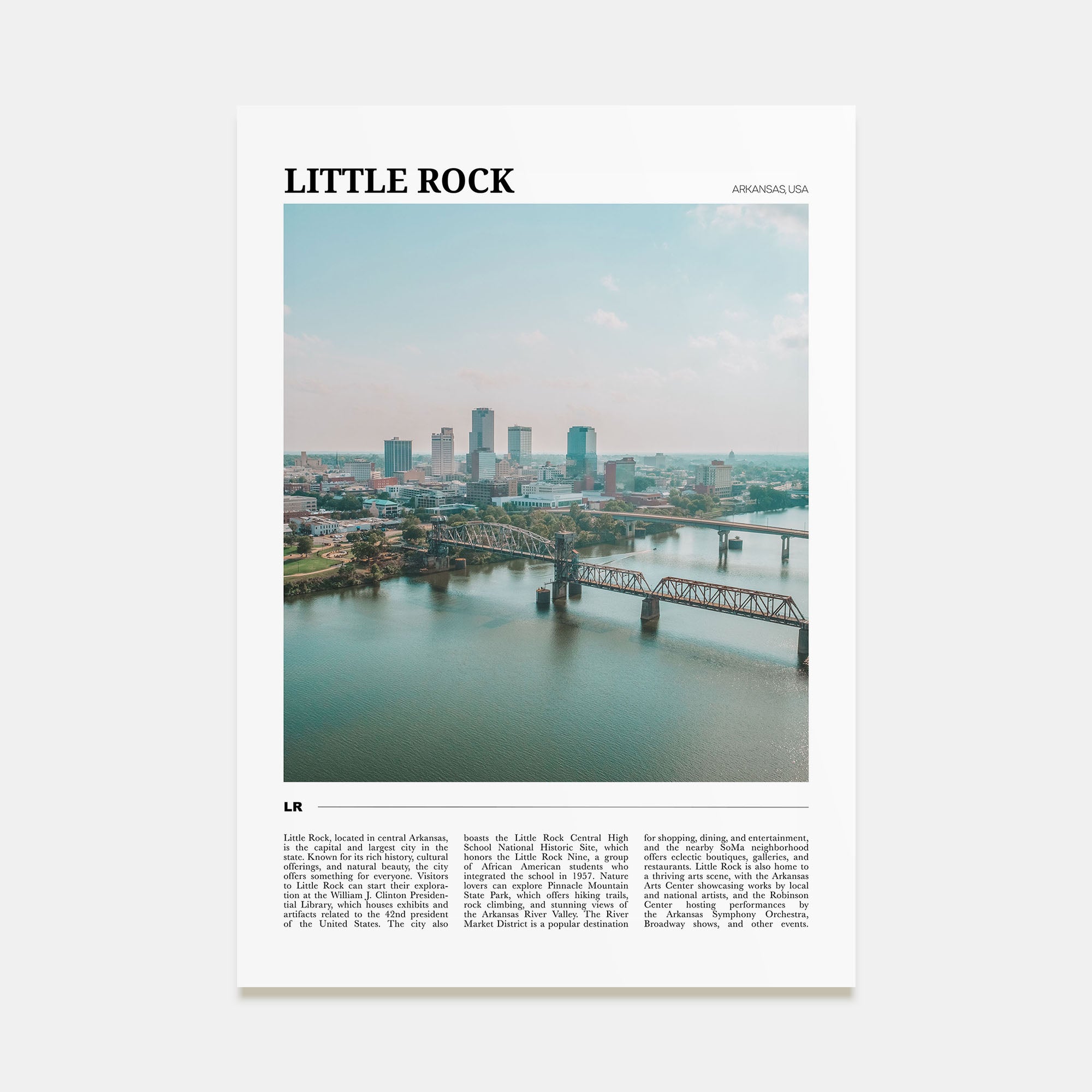 Little Rock Travel Color Poster