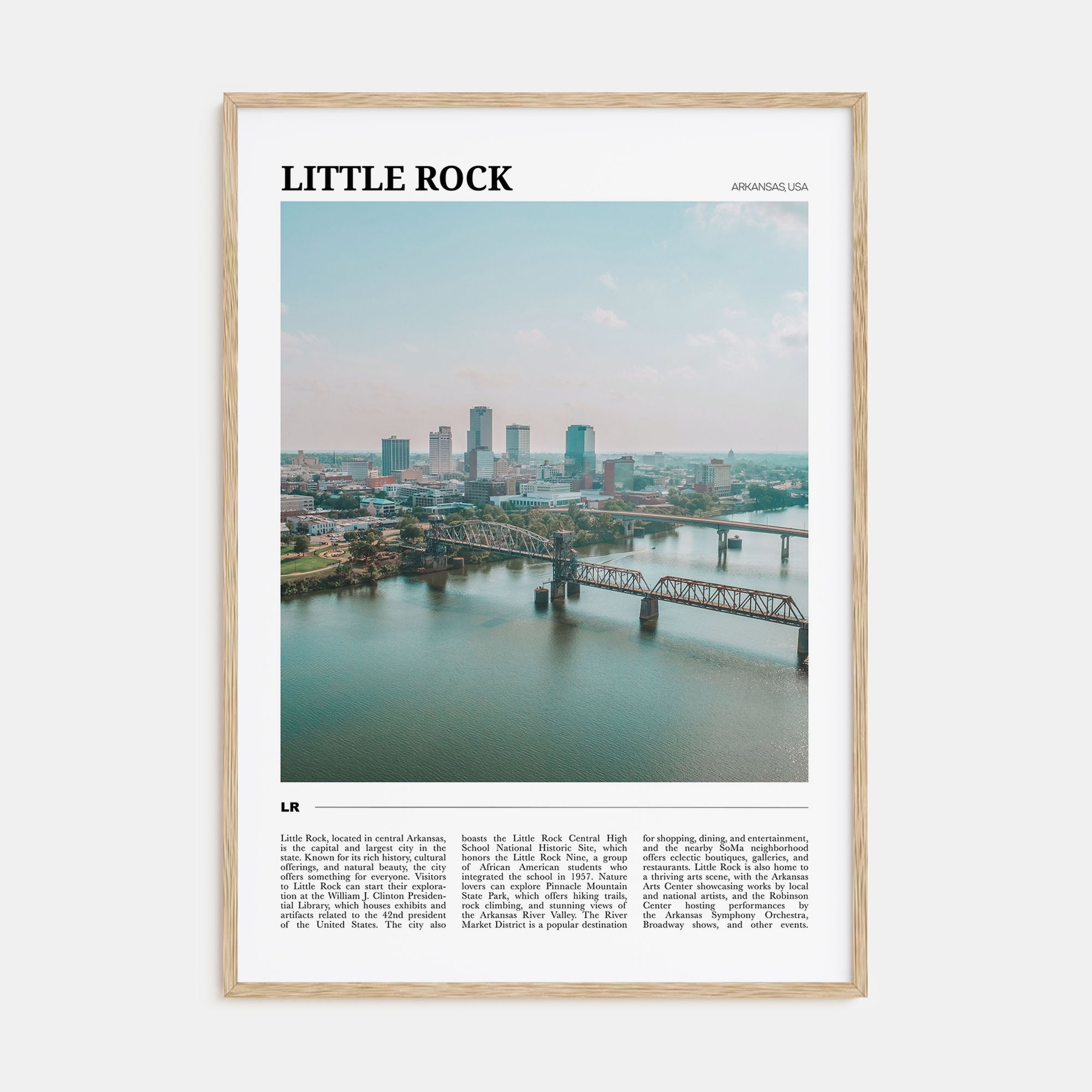 Little Rock Travel Color Poster