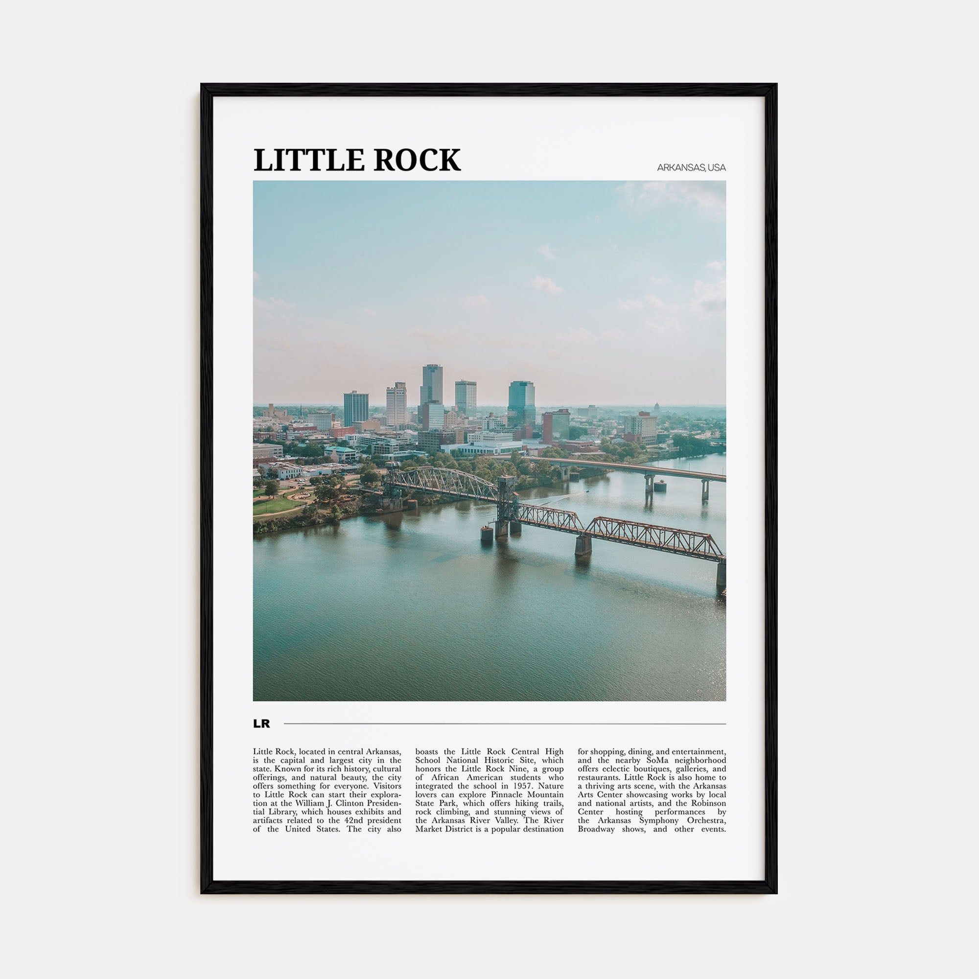 Little Rock Travel Color Poster