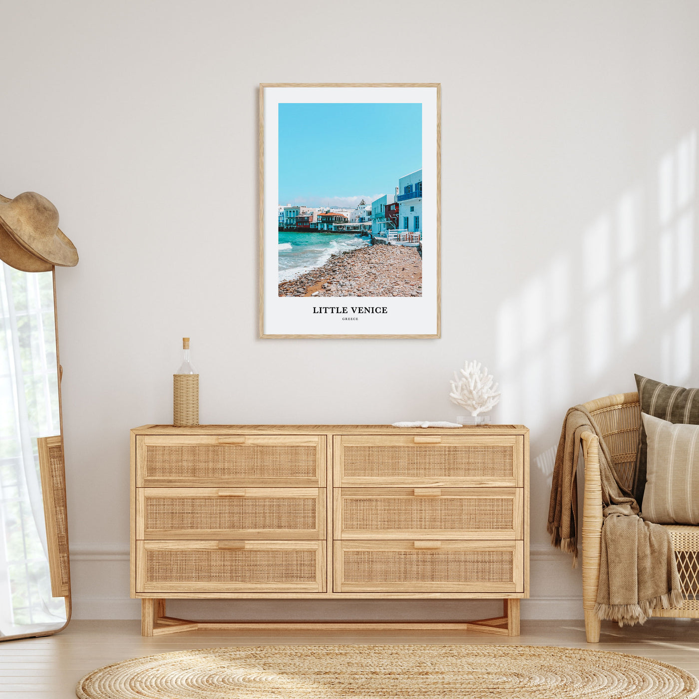 Little Venice, Mykonos Portrait Color Poster