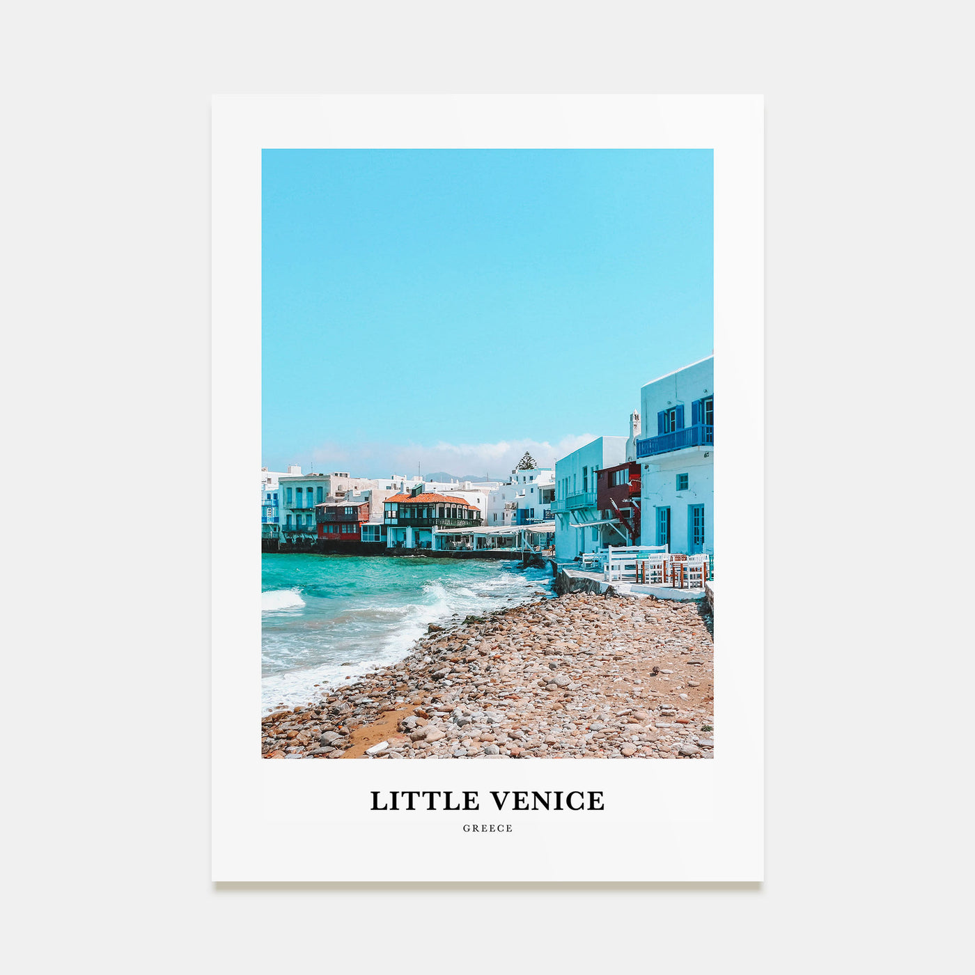 Little Venice, Mykonos Portrait Color Poster