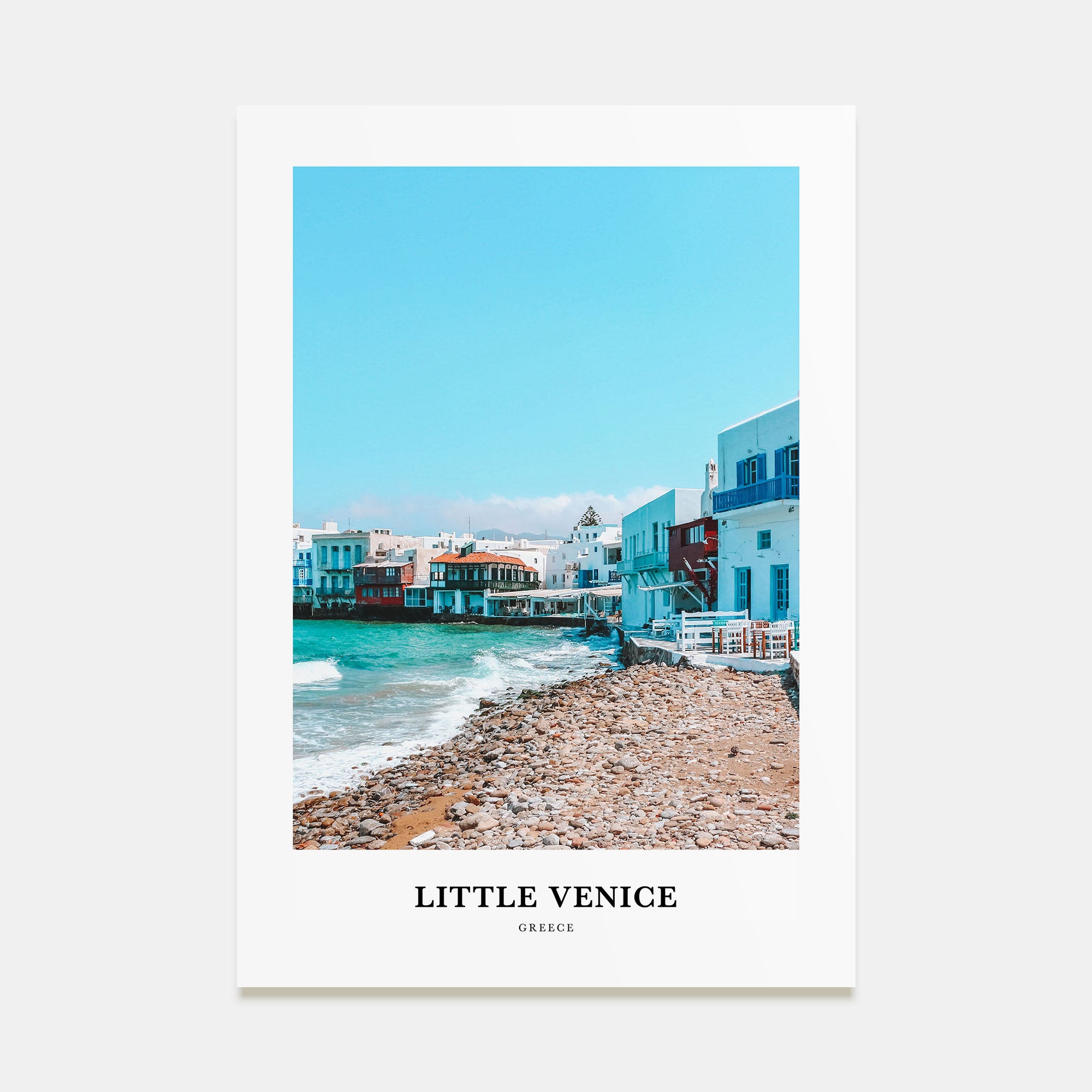 Little Venice, Mykonos Portrait Color Poster