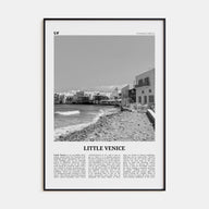 Little Venice, Mykonos Travel B&W Poster