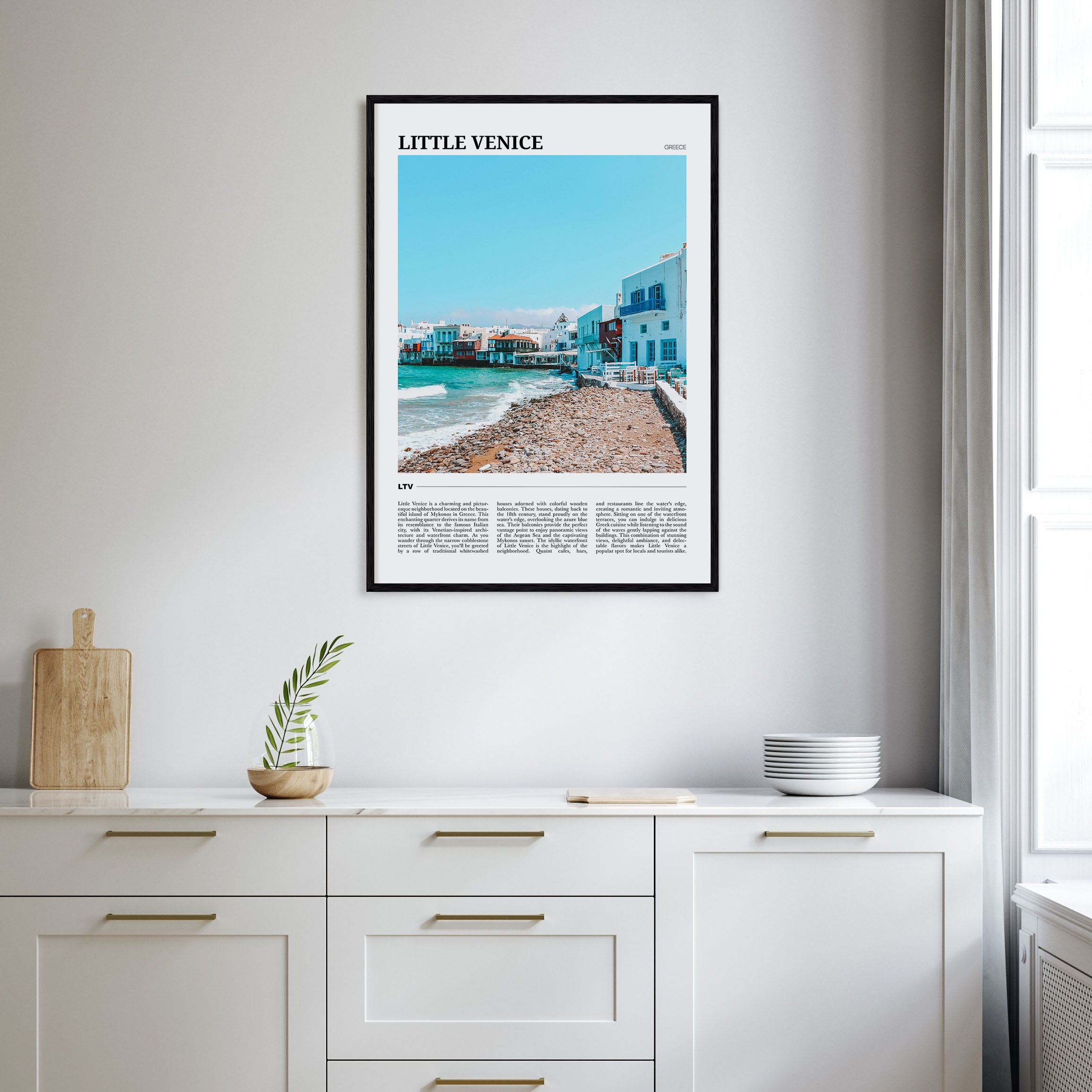 Little Venice, Mykonos Travel Color Poster