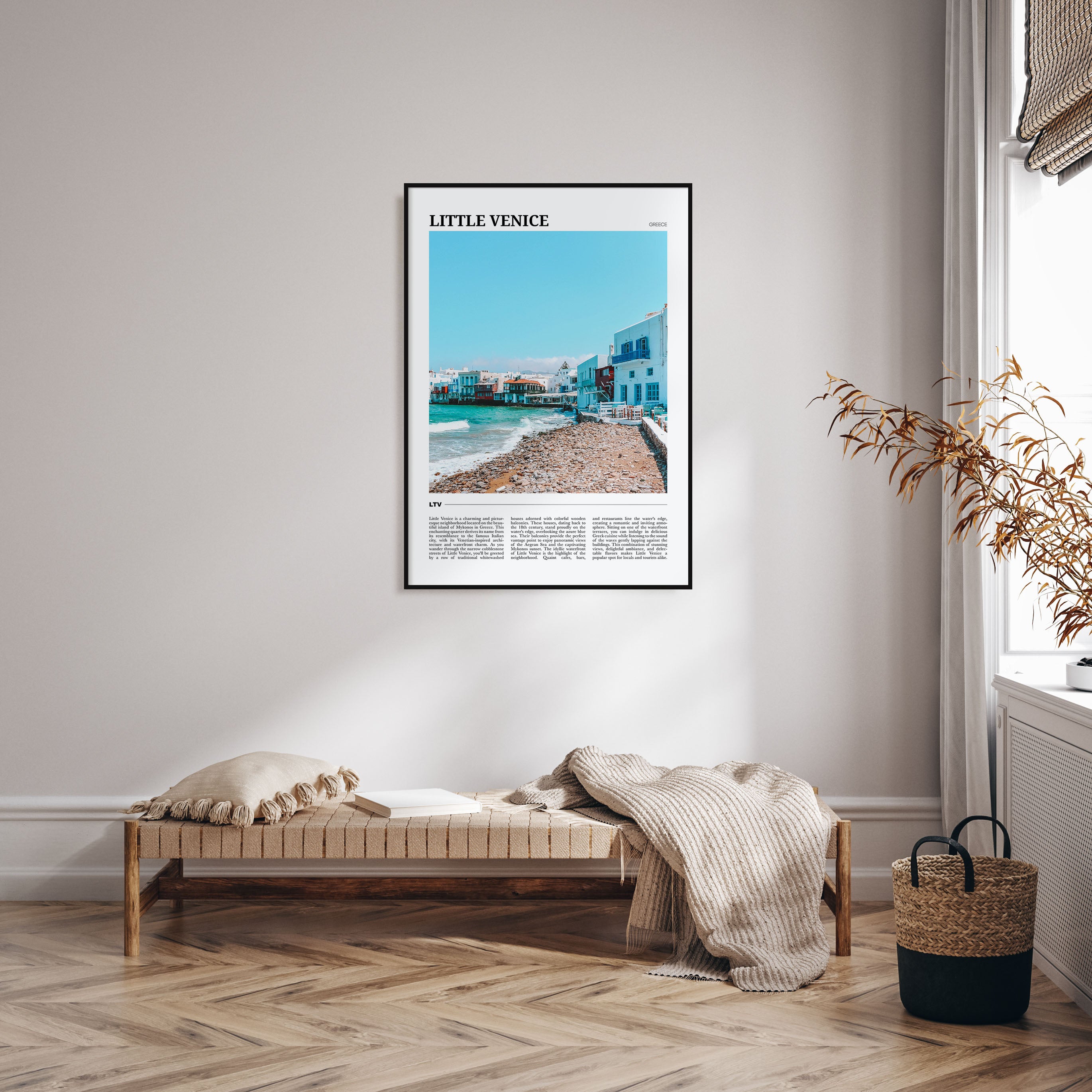Little Venice, Mykonos Travel Color Poster