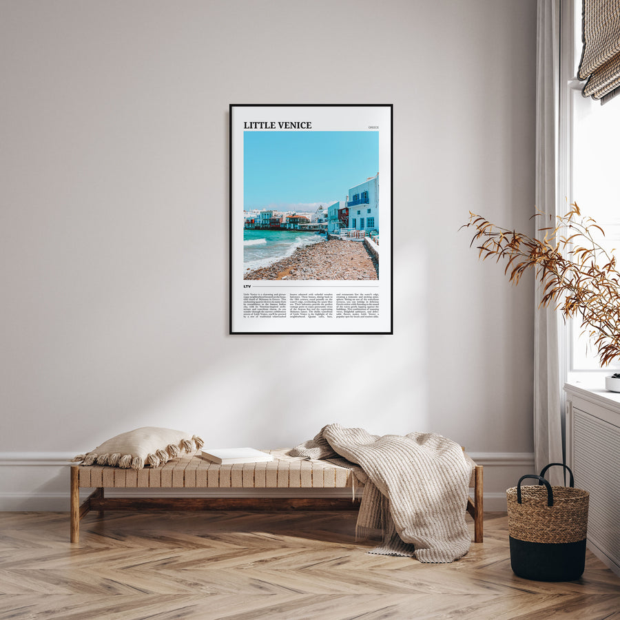Little Venice, Mykonos Travel Color Poster