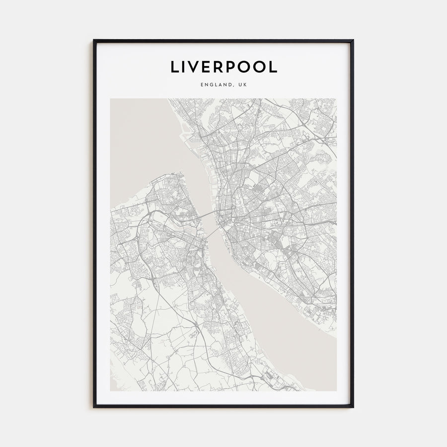 Liverpool Map Portrait Poster
