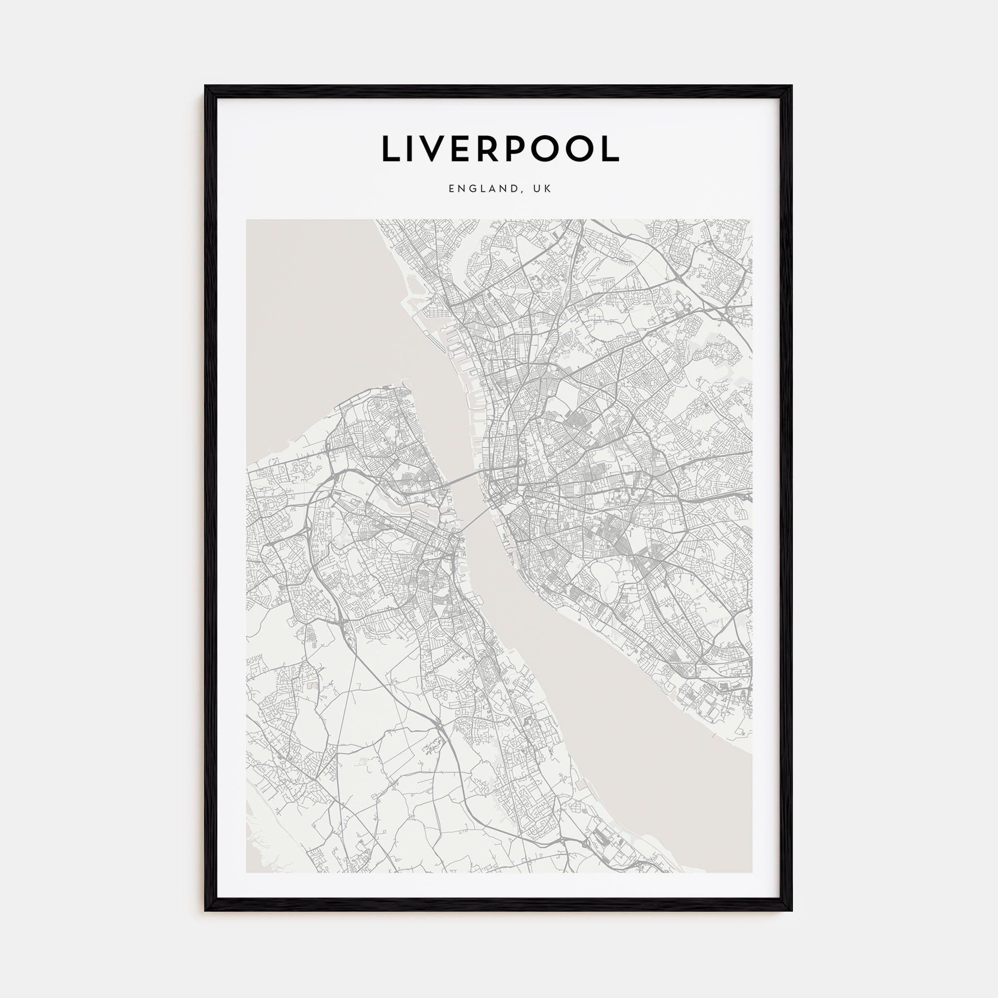 Liverpool Map Portrait Poster