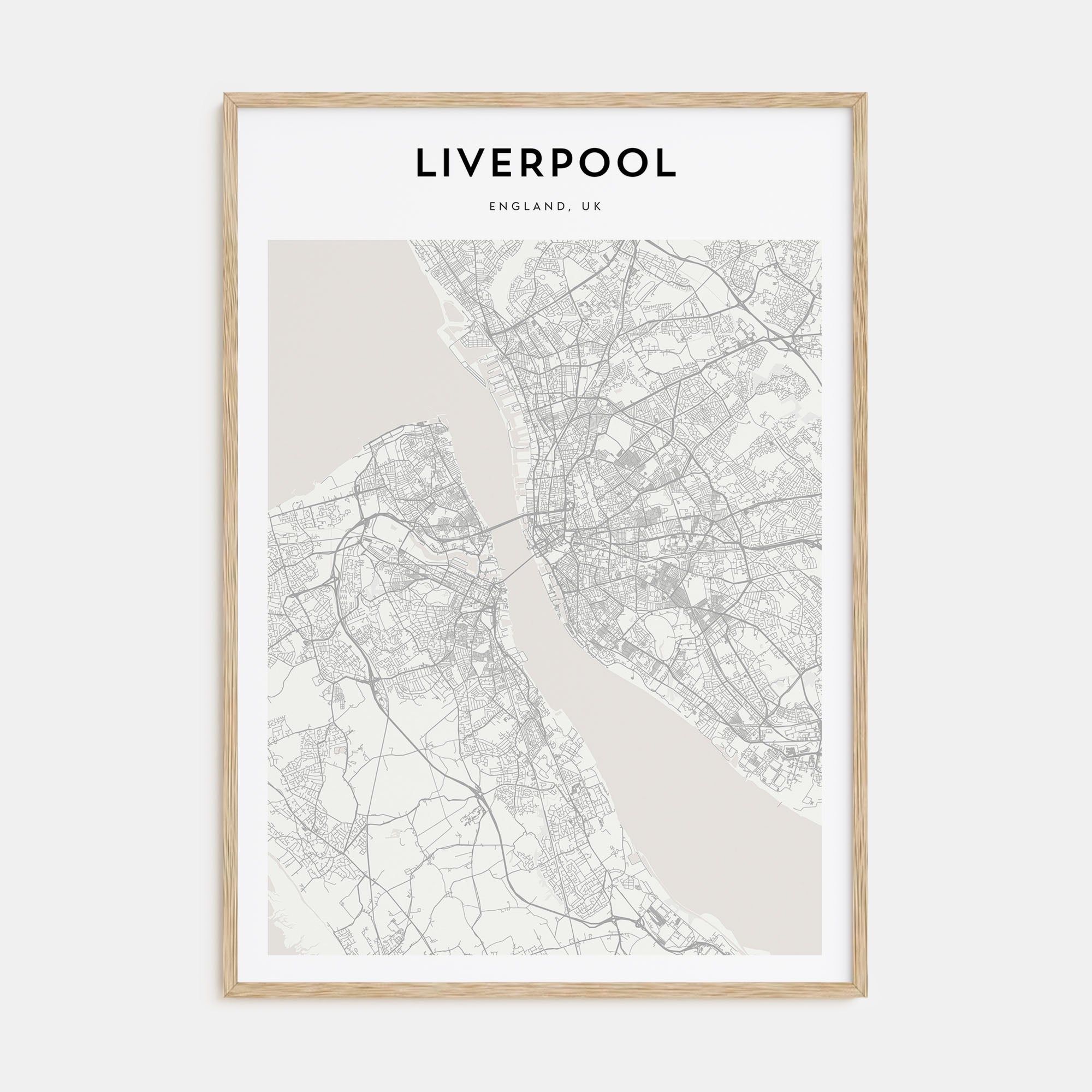 Liverpool Map Portrait Poster
