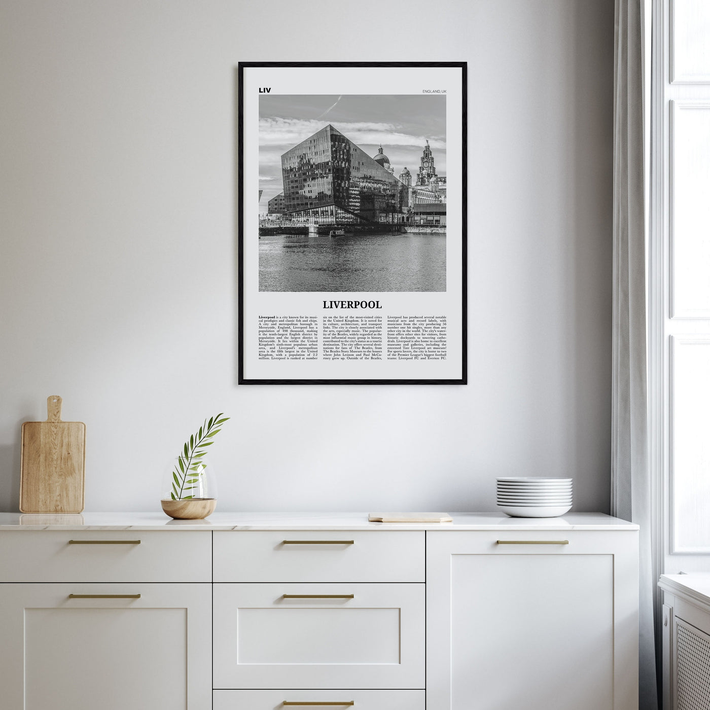 Liverpool Travel B&W Poster