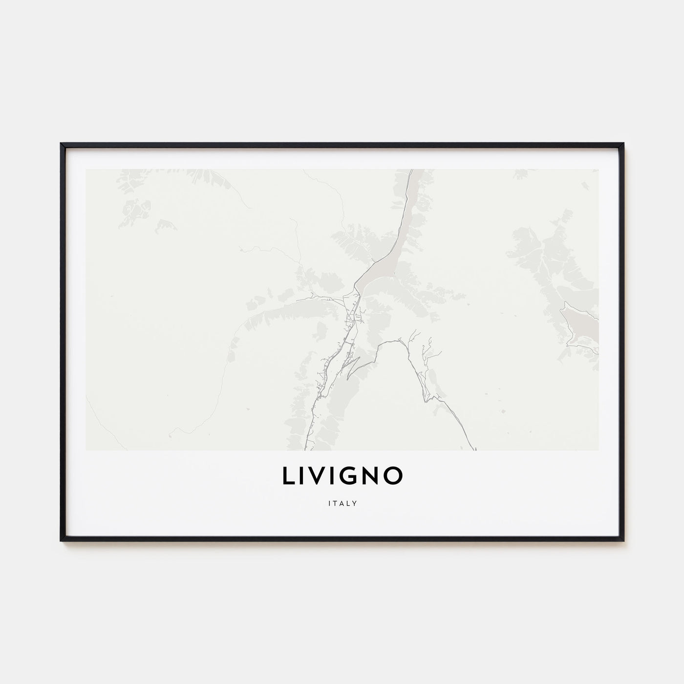 Livigno Map Landscape Poster