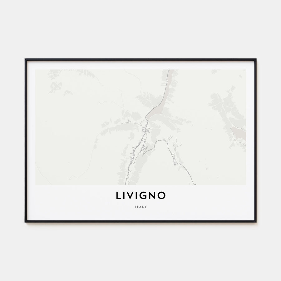 Livigno Map Landscape Poster