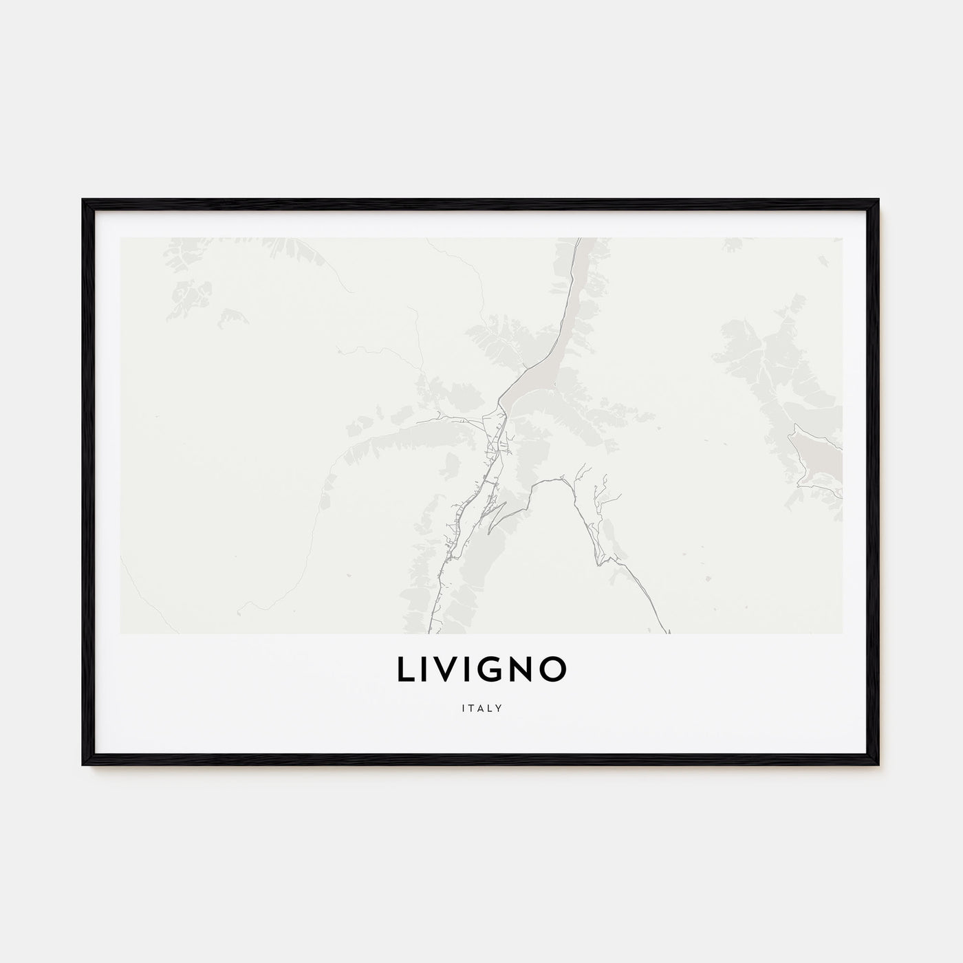 Livigno Map Landscape Poster