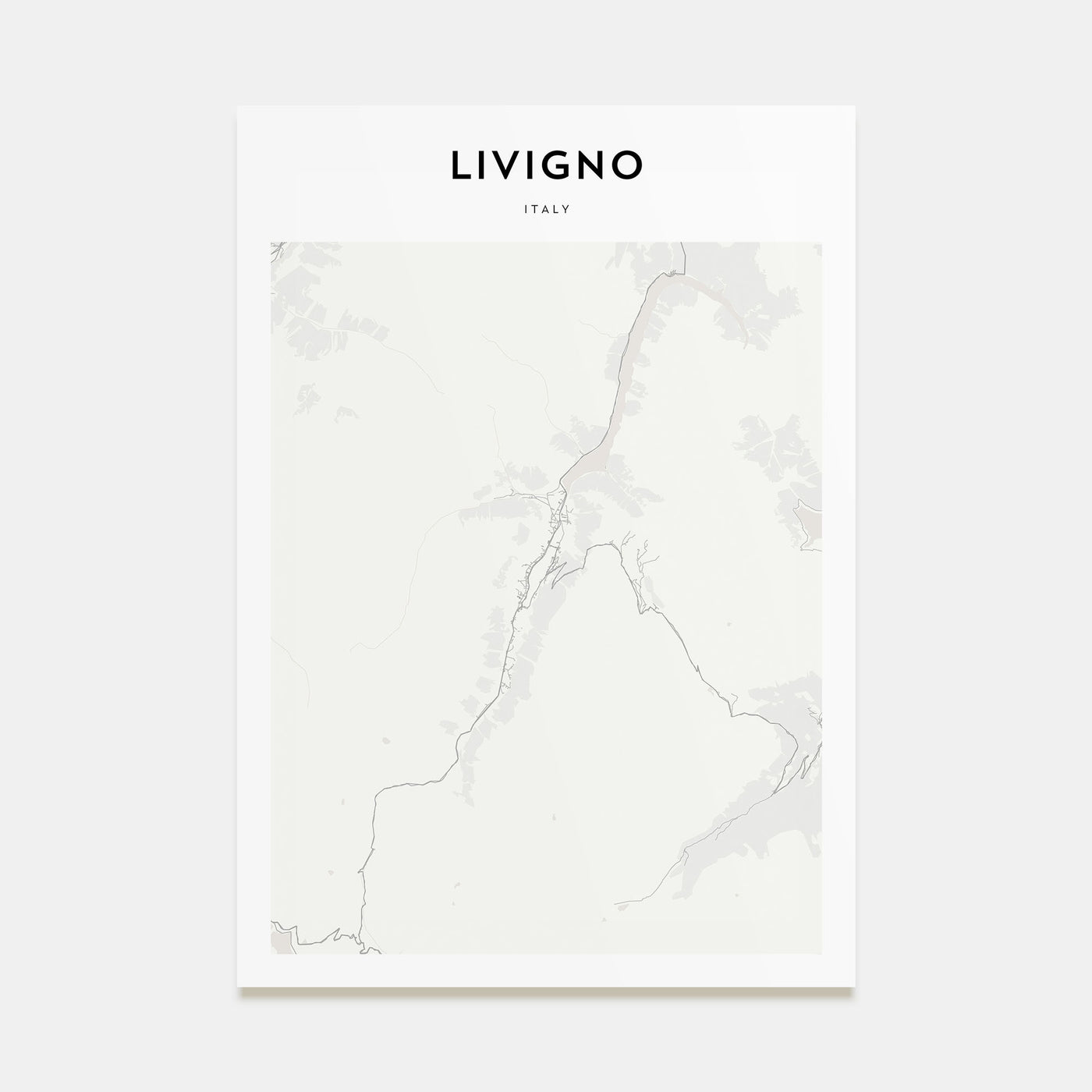 Livigno Map Portrait Poster