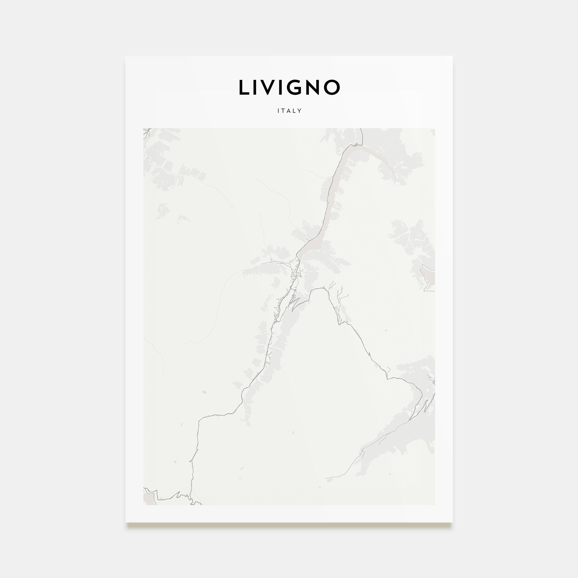 Livigno Map Portrait Poster