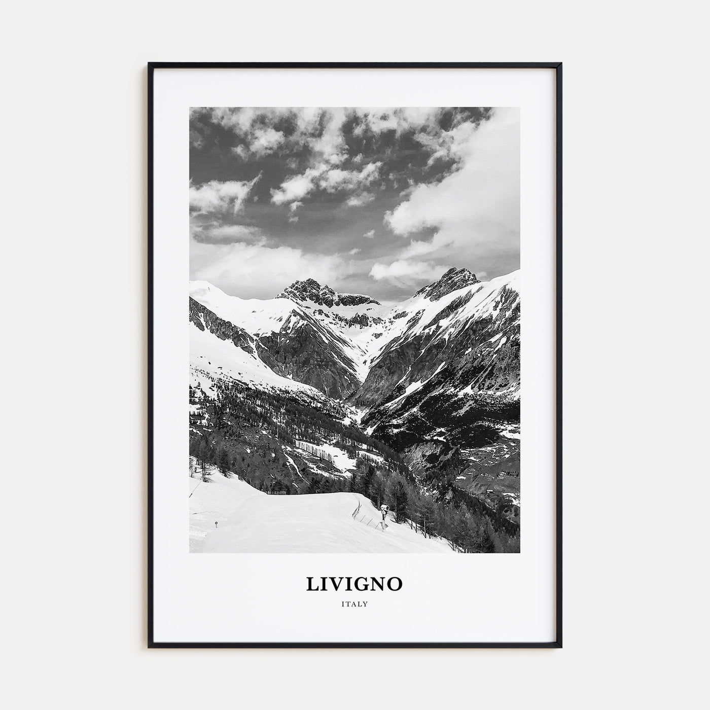 Livigno Portrait B&W Poster