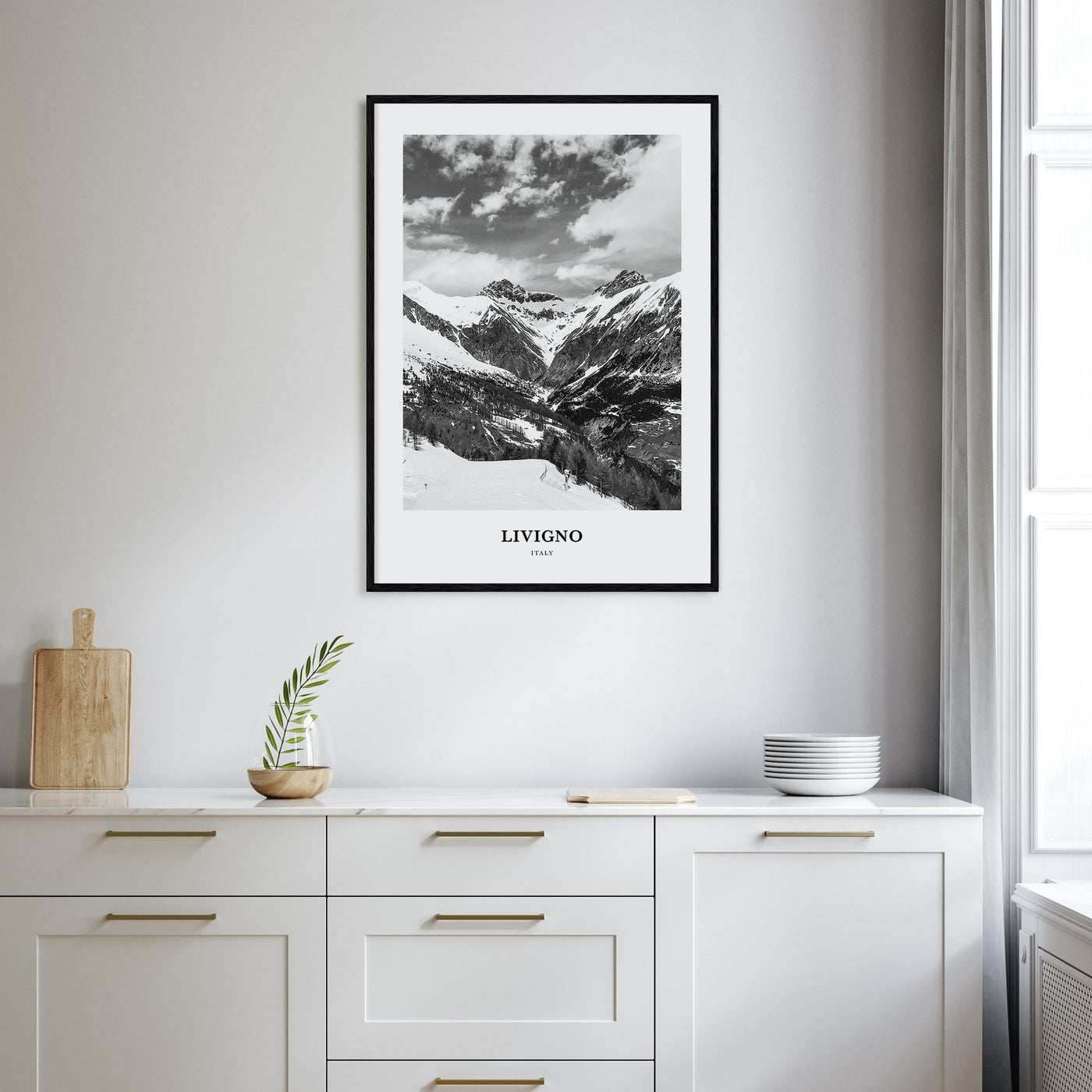 Livigno Portrait B&W Poster