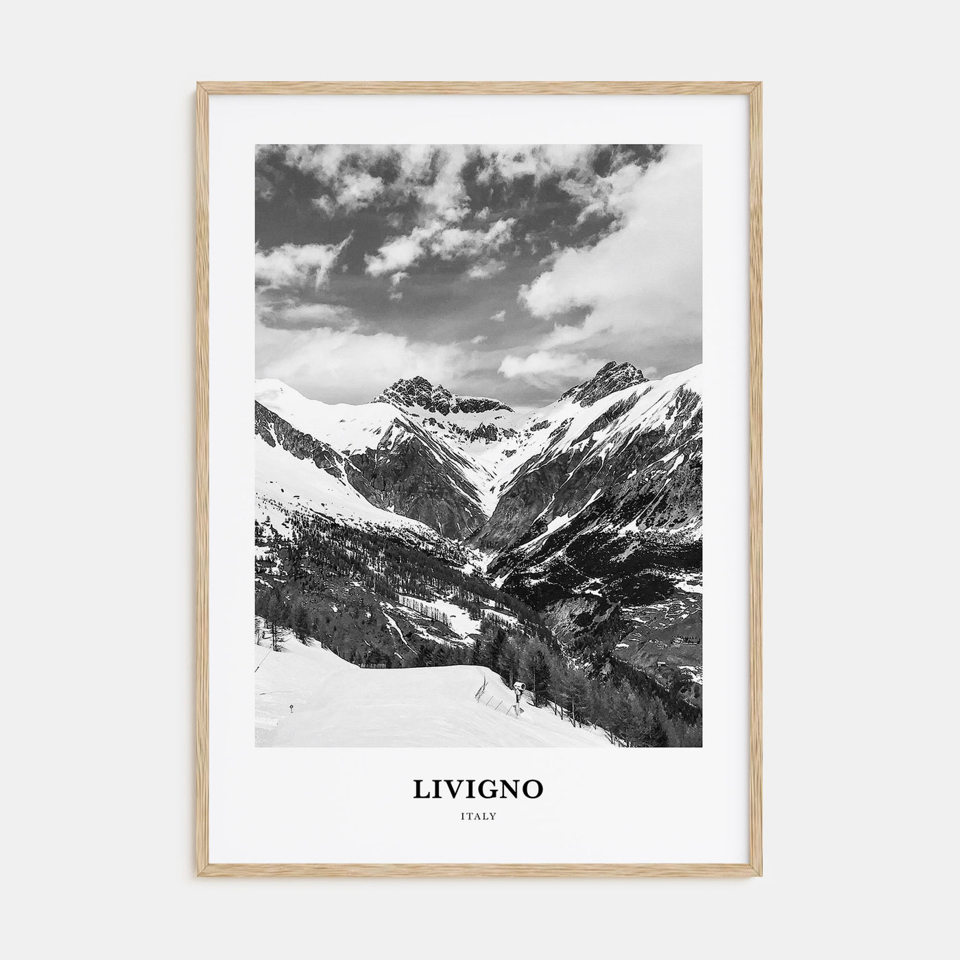 Livigno Portrait B&W Poster