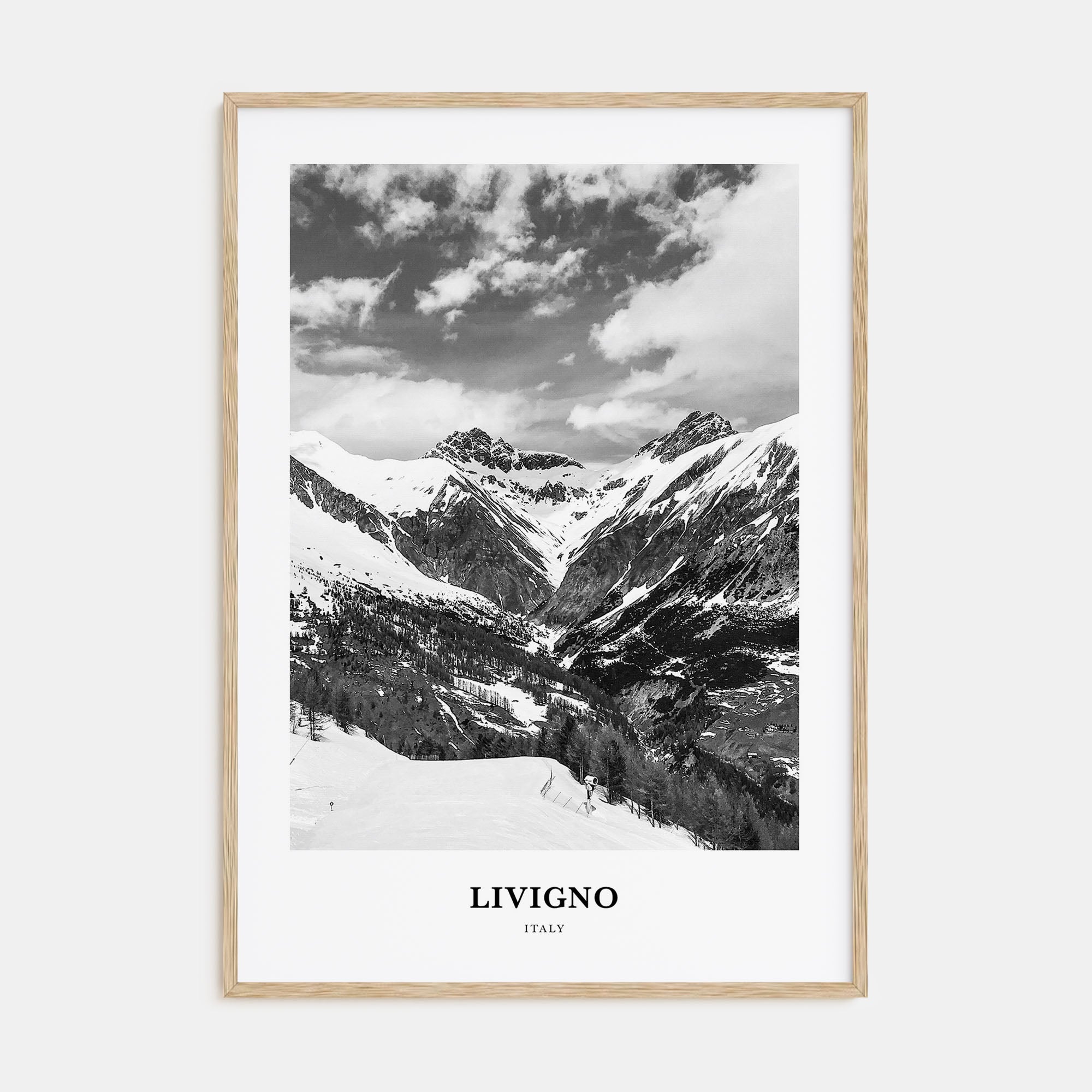 Livigno Portrait B&W Poster